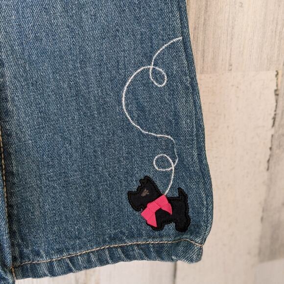 GYMBOREE Scottie Dog Boot Cutt Distressed Blue Jeans Girls Size 4 - Picture 6 of 7